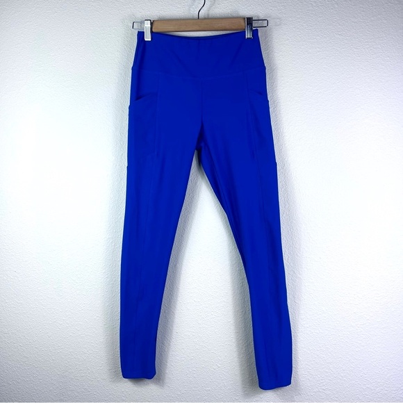 Marika Pants - Women’s Marika Cobalt Blue Athletic Yoga Leggings with sporty pockets size small